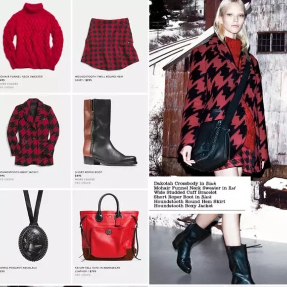 COACH runway! FUNNEL NECK MOHAIR-CASHMERE SWEATER red M